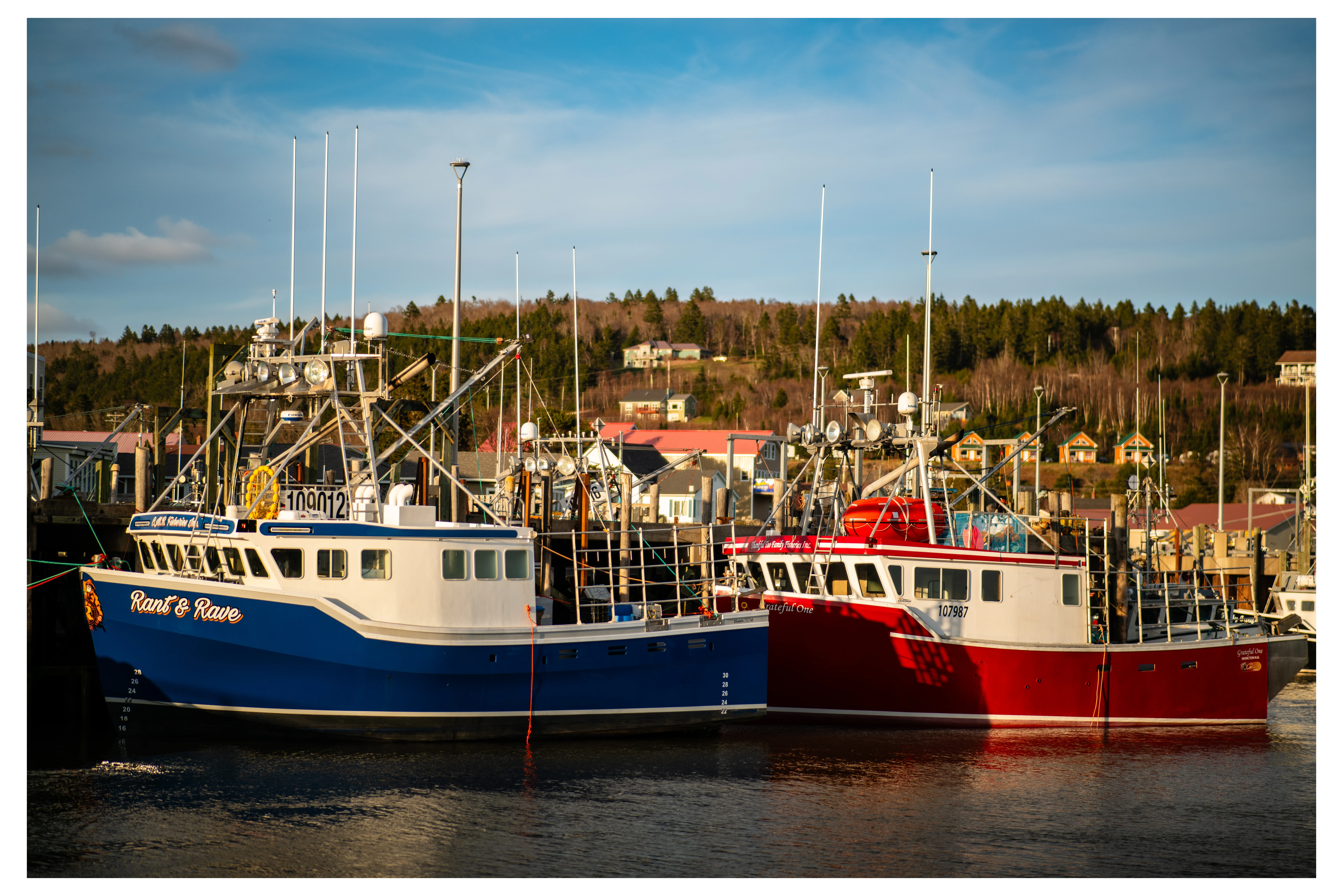 Boats in Fundy/Alma at Sunset